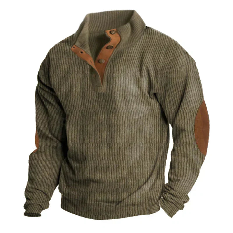 Avarati Men’s Rustic Patches Sweater