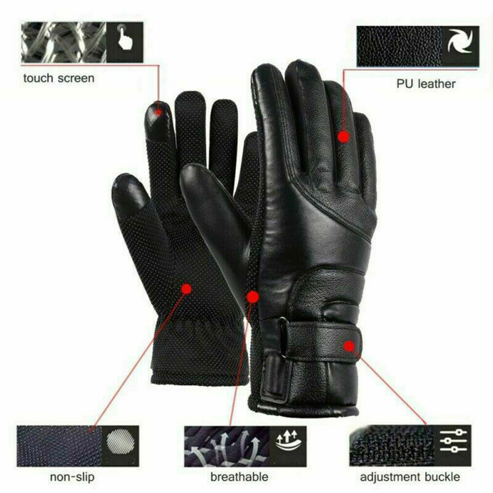 Premium Winter Waterproof Gloves - Heated Electric Gloves with Touch Screen Sensor-AVARATI