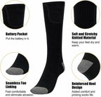 Elastic Comfortable Water Resistant Electric Warm Toes Rechargeable Heated Socks - Three Modes Electric Battery Operated Winter Socks-AVARATI